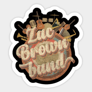 Typo Retro Style Fan Art Design Zac Brown Band Sticker